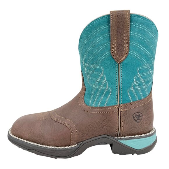 Ariat Womens Leather Dark Cotage Suede Turquoise Anthem Shortie Boots Sz 6B NWOB - Picture 2 of 13